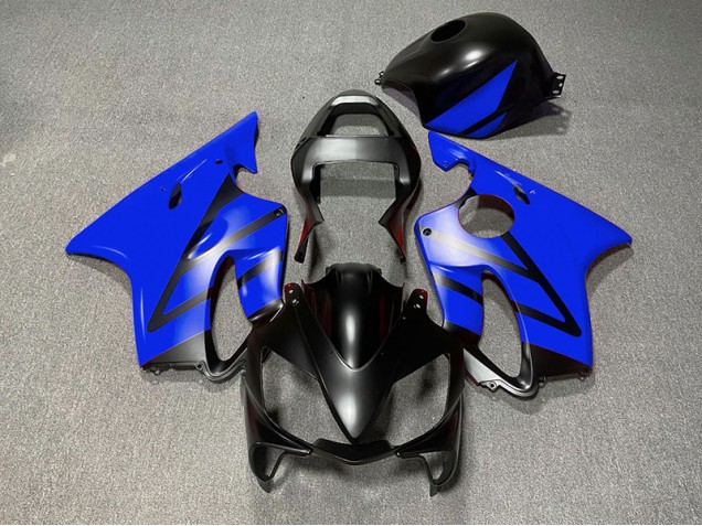 Best Aftermarket 2001-2003 Matte Black and Blue Honda CBR600 F4i Fairings