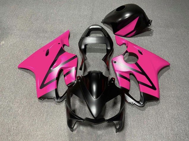 Best Aftermarket 2001-2003 Matte Black and Pink Honda CBR600 F4i Fairings