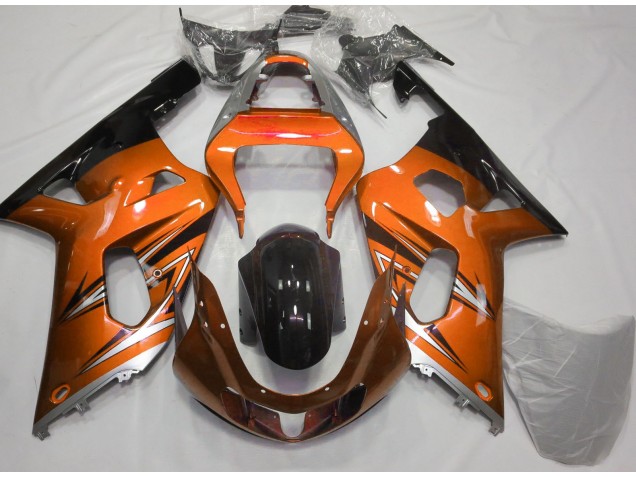 2001-2003 Orange and Silver Suzuki GSXR 600-750 Fairings