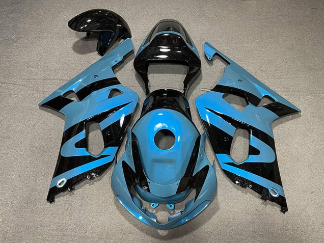 Best Aftermarket 2001-2003 Pearl Light Blue and Black Suzuki GSXR 600-750 Fairings