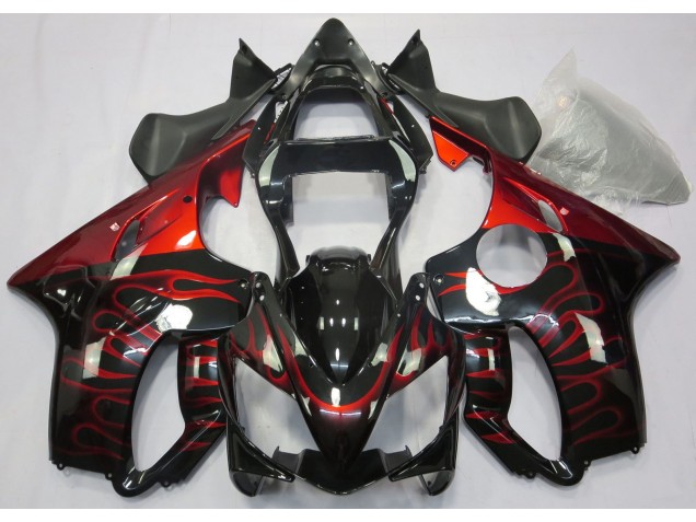 2001-2003 Red Flame Honda CBR600 F4i Fairings