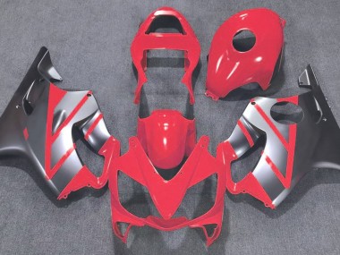 Best Aftermarket 2001-2003 Red and Matte Silver Honda CBR600 F4i Fairings