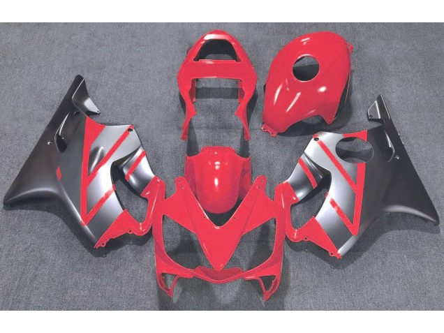 2001-2003 Red and Matte Silver Honda CBR600 F4i Fairings