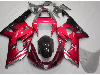 Best Aftermarket 2001-2003 Red and Silver Suzuki GSXR 600-750 Fairings