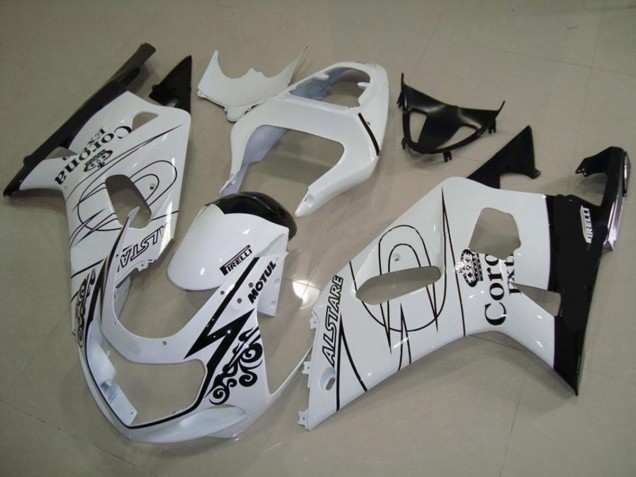 2001-2003 White Corona Suzuki GSXR 600-750 Fairings