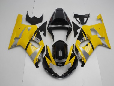 2001-2003 Yellow and Black Suzuki GSXR 600-750 Fairings