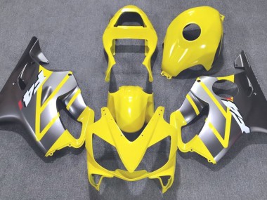 Best Aftermarket 2001-2003 Yellow and Matte Silver Honda CBR600 F4i Fairings