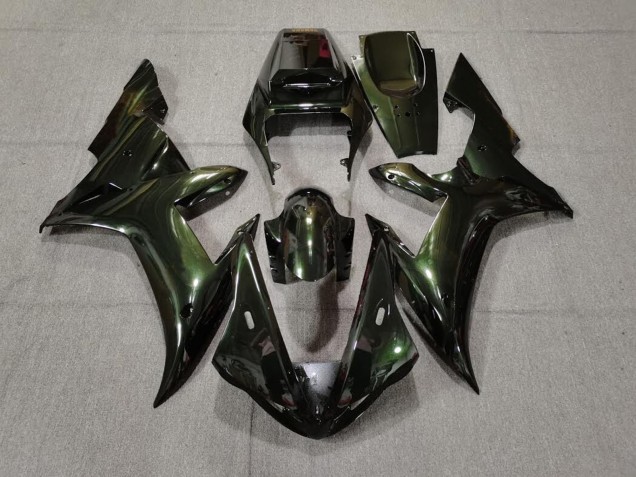 Best Aftermarket 2002-2003 Forest Green & Gold Yamaha R1 Fairings