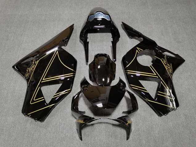 Best Aftermarket 2002-2003 Gloss Black & Gold Honda CBR954 Fairings