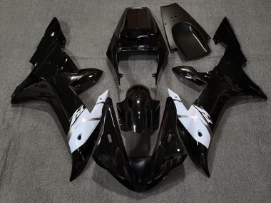 2002-2003 Gloss Black White and Silver Yamaha R1 Fairings