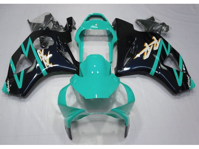 Best Aftermarket 2002-2003 Gloss Black and Cyan Honda CBR954 Fairings