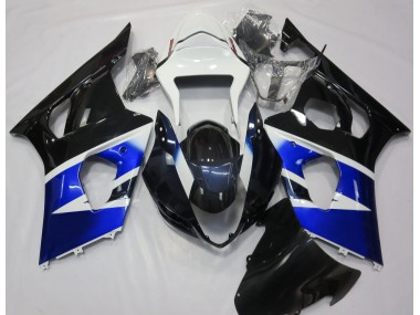 Best Aftermarket 2003-2004 Black Blue and White Suzuki GSXR 1000 Fairings