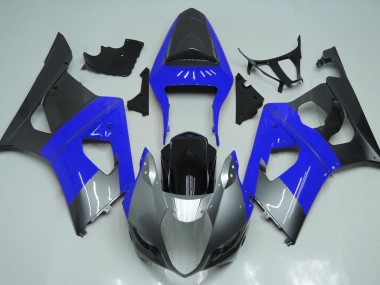 Best Aftermarket 2003-2004 Blue Silver and Black Suzuki GSXR 1000 Fairings