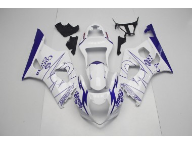 2003-2004 Blue and White Corona Suzuki GSXR 1000 Fairings