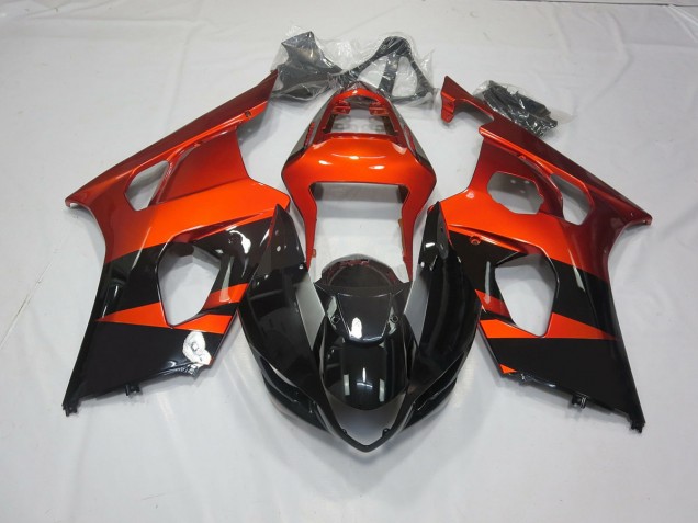 2003-2004 Burnt orange and Black Suzuki GSXR 1000 Fairings