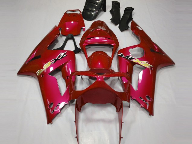 2003-2004 Candy Red Kawasaki ZX6R Fairings