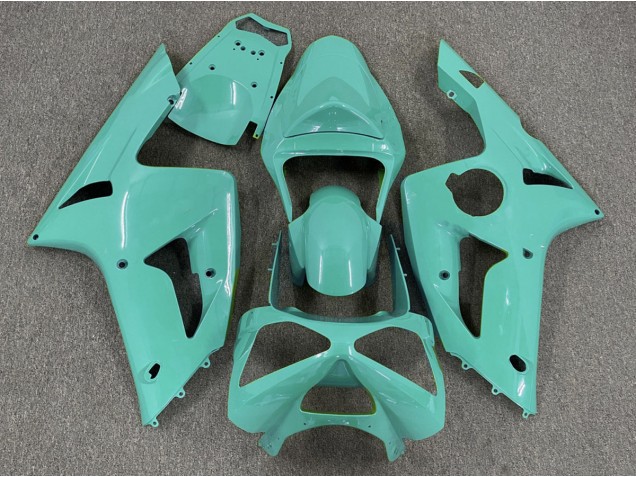 2003-2004 Gloss Cyan Plain Kawasaki ZX6R Fairings