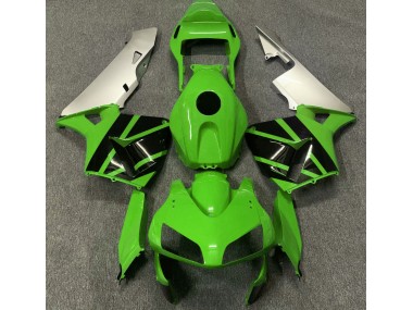 2003-2004 Gloss Green & Matte Silver Honda CBR600RR Fairings