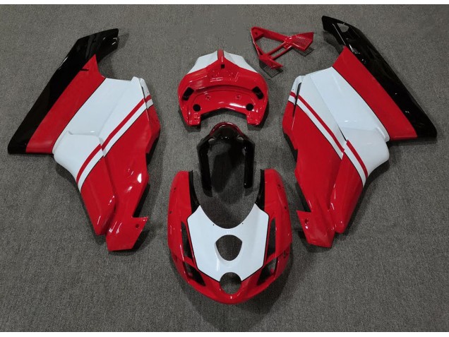 Best Aftermarket 2003-2004 Gloss Red & White Ducati 749 999 Fairings