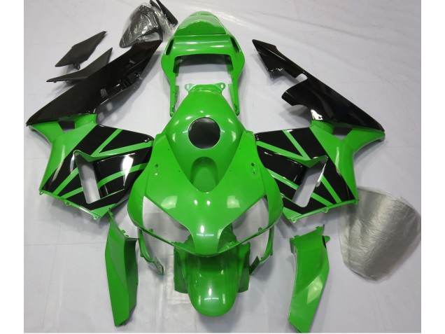 2003-2004 Green Black No Decals Honda CBR600RR Fairings