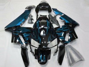 Best Aftermarket 2003-2004 Light Blue Flames Honda CBR600RR Fairings