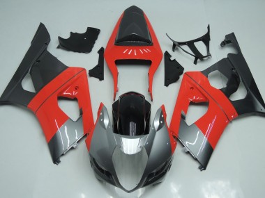 Best Aftermarket 2003-2004 Red Silver and Black Suzuki GSXR 1000 Fairings