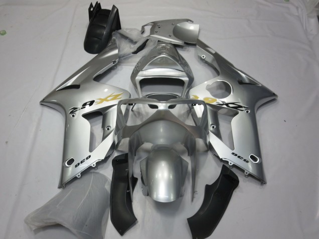 2003-2004 Silver OEM Style Kawasaki ZX6R Fairings