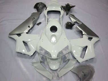 Best Aftermarket 2003-2004 Silver and White Honda CBR600RR Fairings