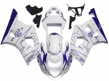 Best Aftermarket 2003-2004 White Corona Custom Style Suzuki GSXR 1000 Fairings