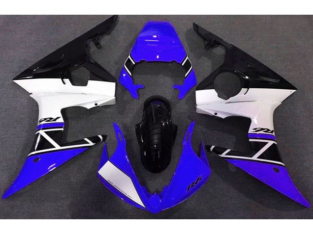 2003-2005 Blue White and Black Yamaha R6 Fairings