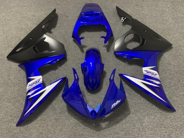 2003-2005 Blue White and Matte Yamaha R6 Fairings