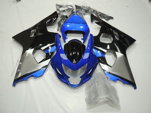 2004-2005 Blue Black and Silver Suzuki GSXR 600-750 Fairings