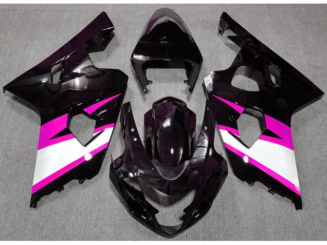 2004-2005 Gloss Black & Pink Suzuki GSXR 600-750 Fairings