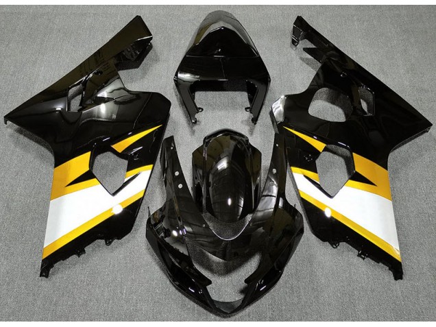 Best Aftermarket 2004-2005 Gloss Black & Yellow Suzuki GSXR 600-750 Fairings