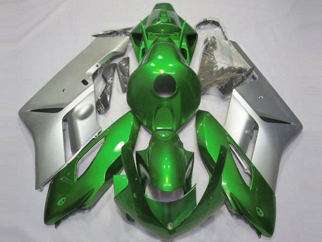 2004-2005 Gloss Green and Silver Honda CBR1000RR Fairings