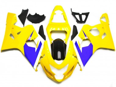 Best Aftermarket 2004-2005 Gloss Yellow and Vibrant Blue Custom Suzuki GSXR 600-750 Fairings