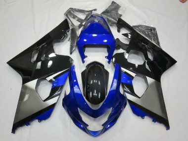 Best Aftermarket 2004-2005 Grey Blue and Black Suzuki GSXR 600-750 Fairings