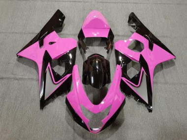 Best Aftermarket 2004-2005 Light Pink and Black Suzuki GSXR 600-750 Fairings