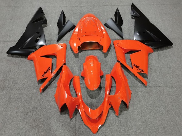 2004-2005 Orange Black Kawasaki ZX10R Fairings