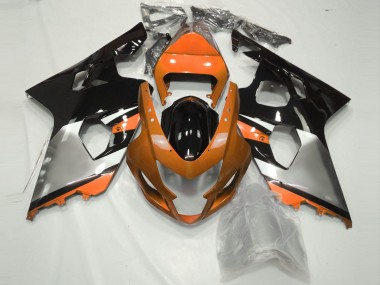 Best Aftermarket 2004-2005 Orange Silver and Black Suzuki GSXR 600-750 Fairings