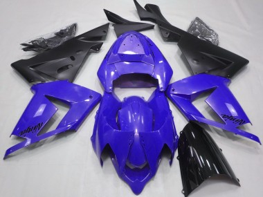 2004-2005 Pearl Blue & Black Kawasaki ZX10R Fairings