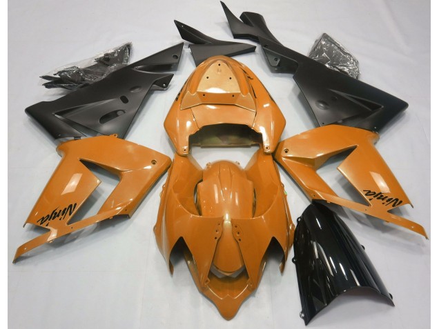 2004-2005 Pearl Orange & Black Kawasaki ZX10R Fairings