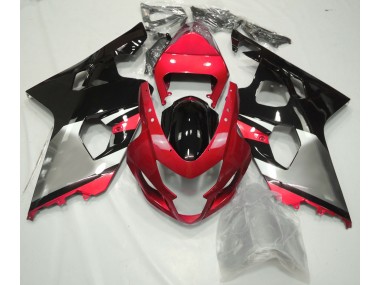 Best Aftermarket 2004-2005 Red Silver and Black Suzuki GSXR 600-750 Fairings