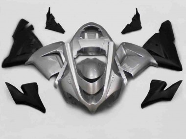 Best Aftermarket 2004-2005 Silver Black Kawasaki ZX10R Fairings