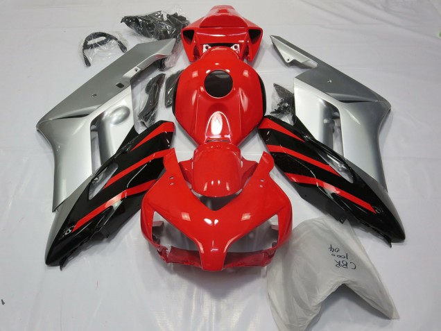 2004-2005 Silver Red and Black Honda CBR1000RR Fairings