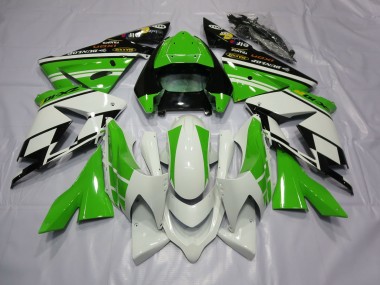 Best Aftermarket 2004-2005 White Green Kawasaki ZX10R Fairings