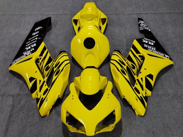 2004-2005 Yellow Black Flame Honda CBR1000RR Fairings