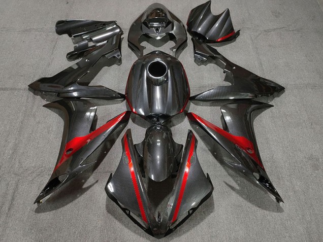 2004-2006 Carbon Style w Red Yamaha R1 Fairings