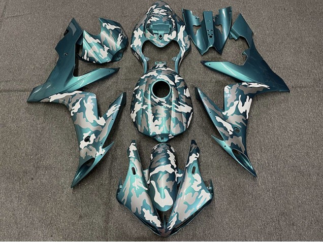 2004-2006 Dark Teal Camo Yamaha R1 Fairings