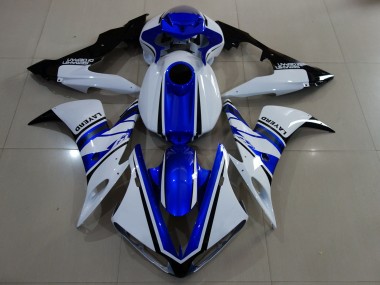 Best Aftermarket 2004-2006 Gloss White and Blue Yamaha R1 Fairings